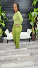Can't Compete Pants Set (Olive) - Laine Collection