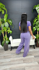 She's Ruthless Pants Set(Purple) - Laine Collection