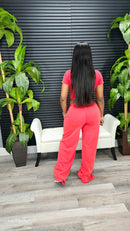 She's Ruthless Pants Set(Red) - Laine Collection
