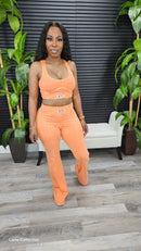 Baddie J'adore Pants Set(Orange) - Laine Collection