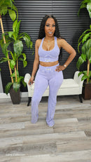 Baddie J'adore Pants Set(Purple) - Laine Collection