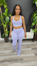 Baddie J'adore Pants Set(Purple) - Laine Collection