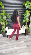 Can't Wait for You Legging Set(Maroon/Dk Coral)Restock Ship Out 3/22 - Laine Collection