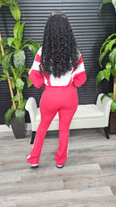 Line Them Up Pants Set(Red) - Laine Collection