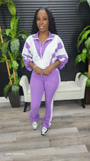Line Them Up Pants Set(Purple) - Laine Collection