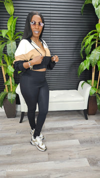 Come Find Me Legging Set(Black/Khaki/Natural) - Laine Collection