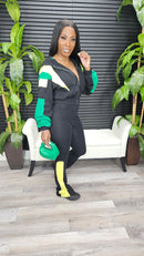 Do It Again Legging Set(Black/Yellowgreen/Kellygreen) - Laine Collection