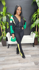 Do It Again Legging Set(Black/Yellowgreen/Kellygreen) - Laine Collection