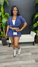 More Than Enough Skirt Set(Navy) - Laine Collection
