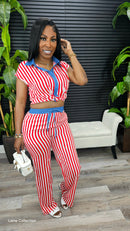 Oh She Sweet Pants Set(Red) - Laine Collection