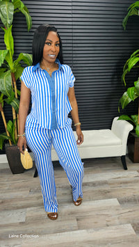Oh She Sweet Pants Set(Blue) - Laine Collection