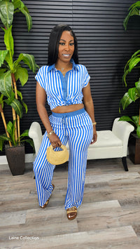 Oh She Sweet Pants Set(Blue) - Laine Collection