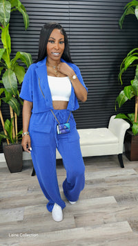 A Second Chance Pants Set(Navy) - Laine Collection