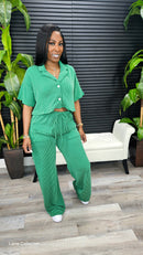 A Second Chance Pants Set(Green) - Laine Collection