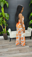 Day Trip Pants Set(Orange) - Laine Collection
