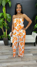 Day Trip Pants Set(Orange) - Laine Collection