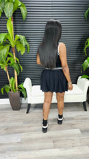 Here With A Twist Skirt Set(Black) - Laine Collection