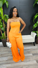 Just Another Day Jumpsuit(Orange) - Laine Collection