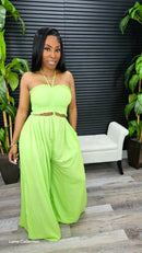 Hit's Different Jumpsuit( Lime) - Laine Collection