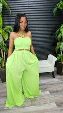 Hit's Different Jumpsuit( Lime) - Laine Collection