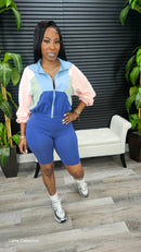Not So Easy Shorts Set(Dk Denim Combo) - Laine Collection