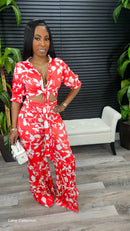 No Tears Left Pants Set(Red) - Laine Collection