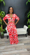 No Tears Left Pants Set(Red) - Laine Collection