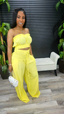 Sun Out Pants Set(Yellow) - Laine Collection