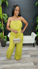 Cover Me Jumpsuit(Deep Lime) - Laine Collection