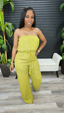 Cover Me Jumpsuit(Deep Lime) - Laine Collection