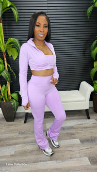 Staying Active Pants Set(Lavender) - Laine Collection