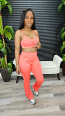 Staying Active Pants Set(Coral) - Laine Collection