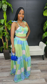 Life In Color Skirt Set(Green) - Laine Collection