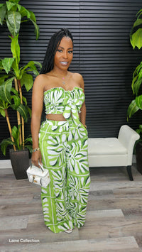 Tropical Sunrise Pants Set - Laine Collection