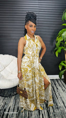 On Yacht Maxi Dress(Mustard Gold) - Laine Collection