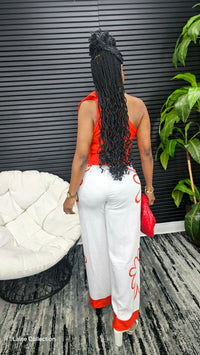 After Glow Pants Set(Red) - Laine Collection