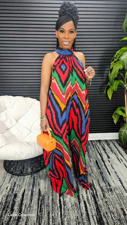 Flowy Jumpsuit(Red) - Laine Collection