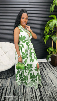 Indira Maxi Dress (Green) - Laine Collection
