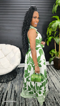 Indira Maxi Dress (Green) - Laine Collection