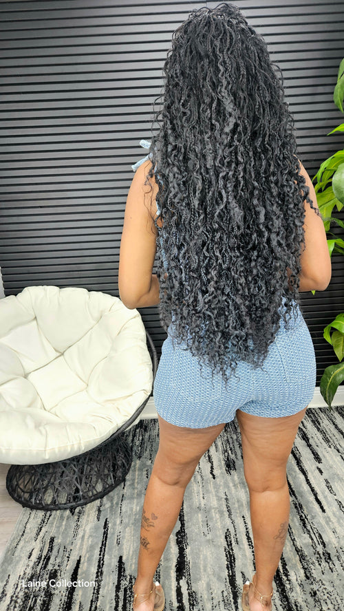 Summertime Denim Shorts Set - Laine Collection