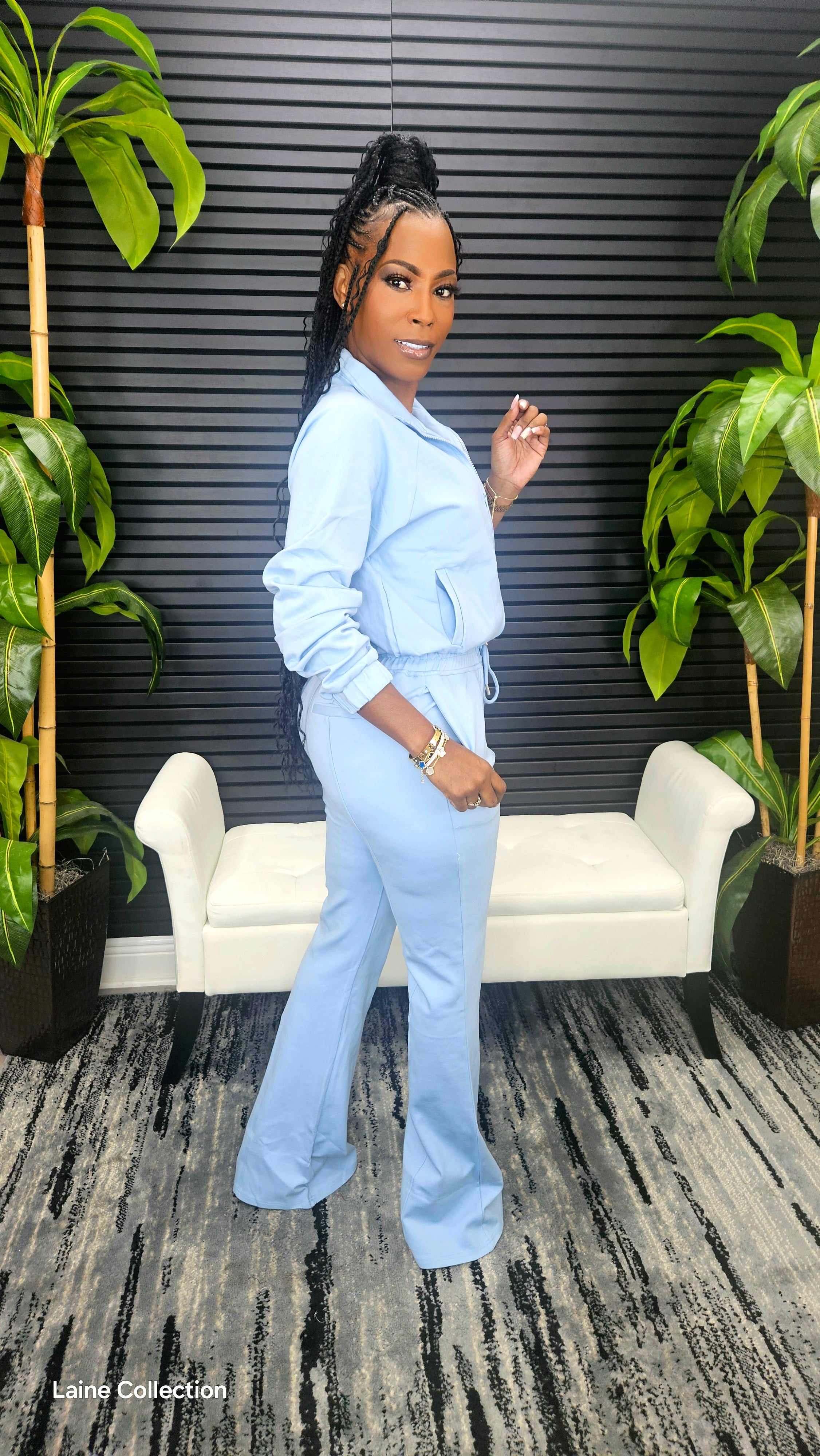 Lookin' Easy Pants Set (Lt Blue)