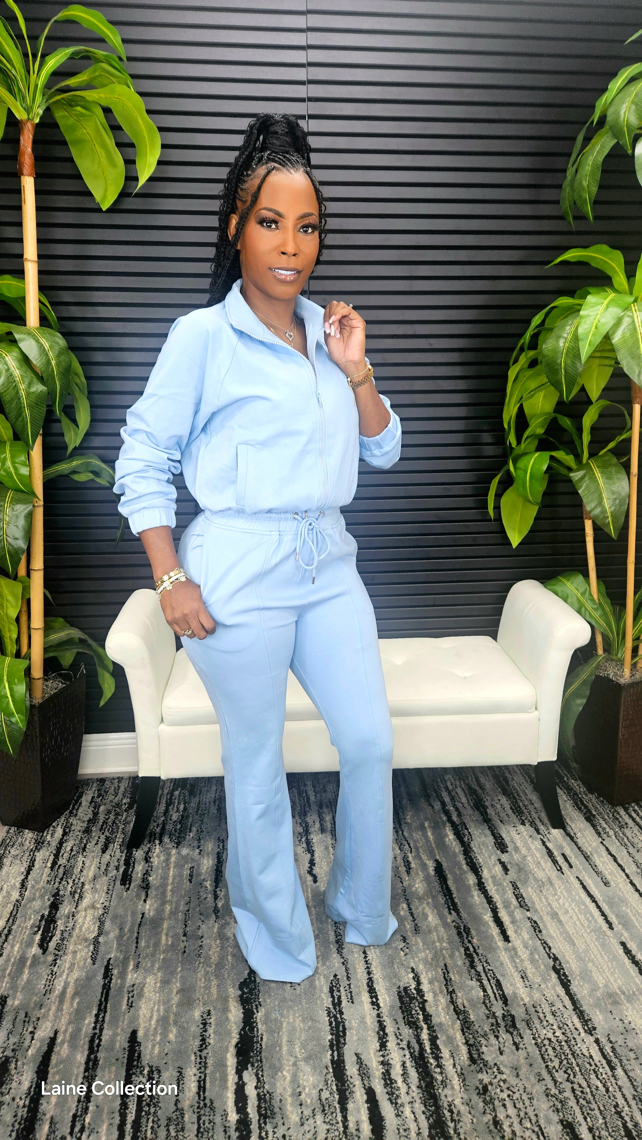 Lookin' Easy Pants Set (Lt Blue)
