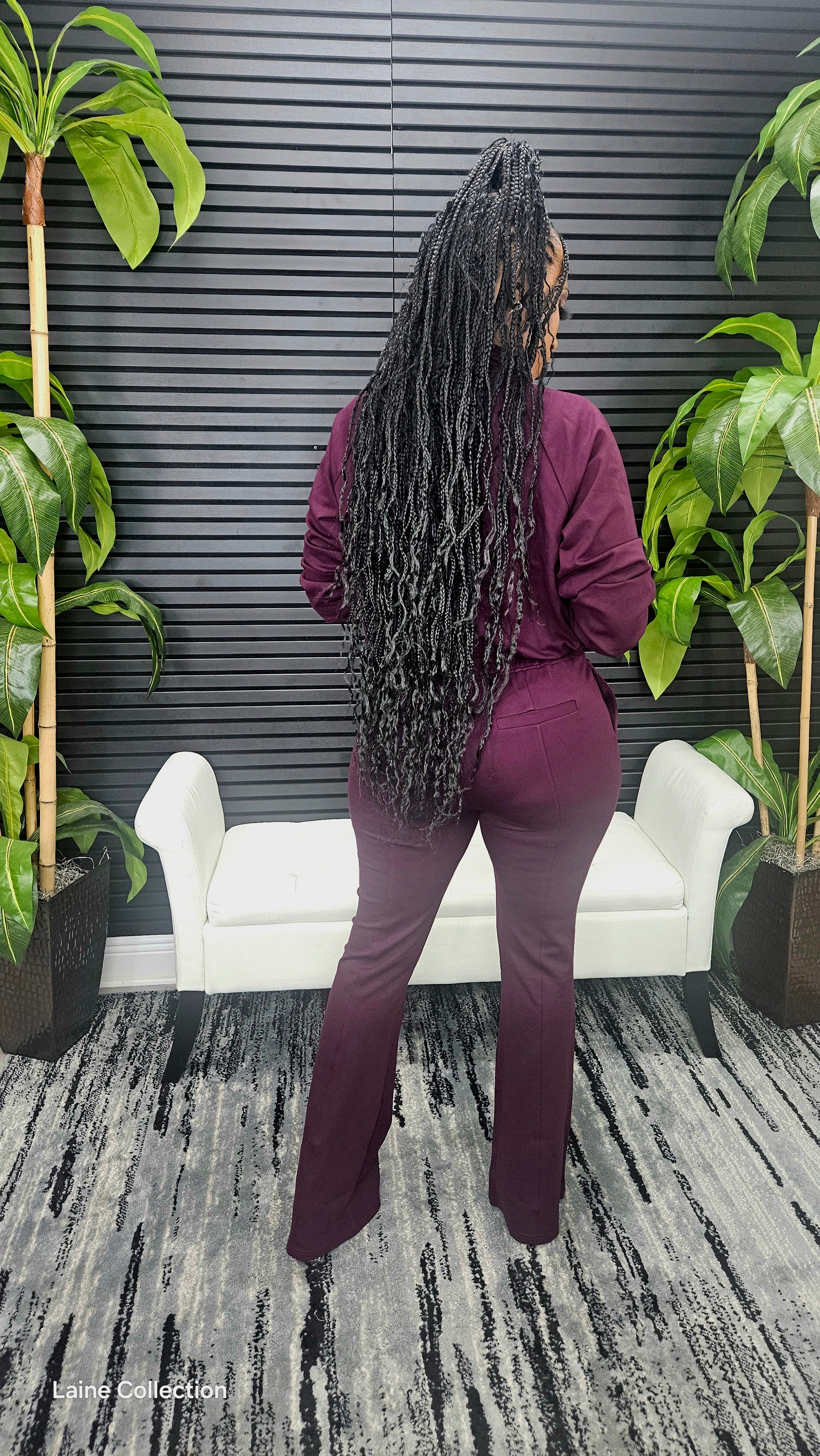 Lookin' Easy Pants Set(Dark Burgundy) Restocked Ships 8/11