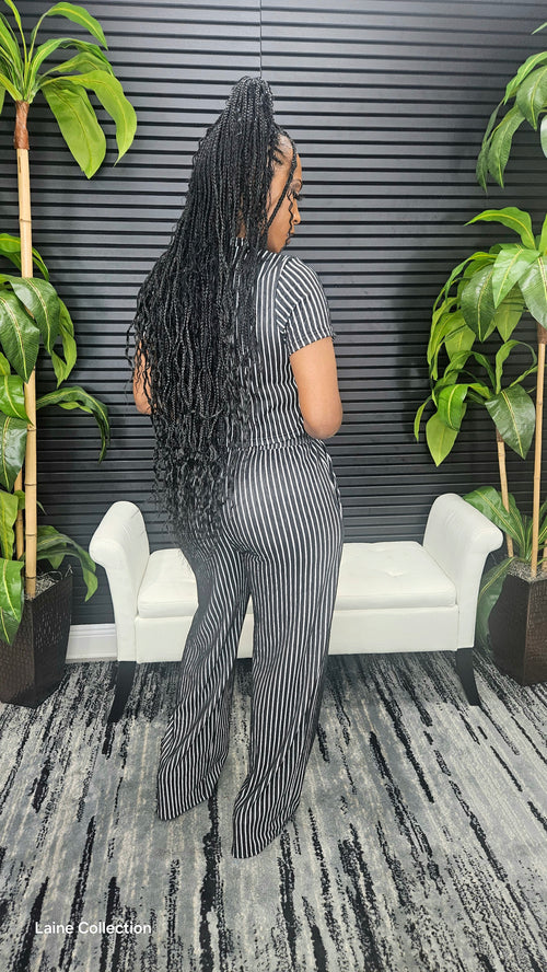 Summer Day Pants Set (Black) - Laine Collection