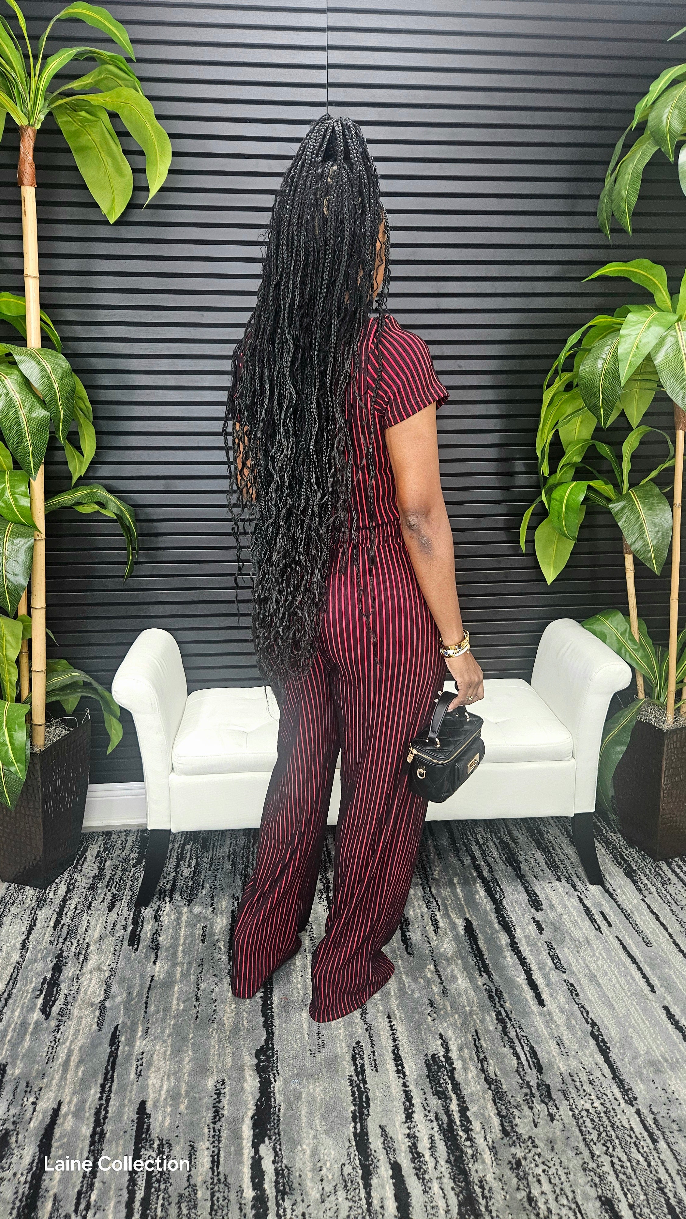 Summer Day Pants Set (B Red)