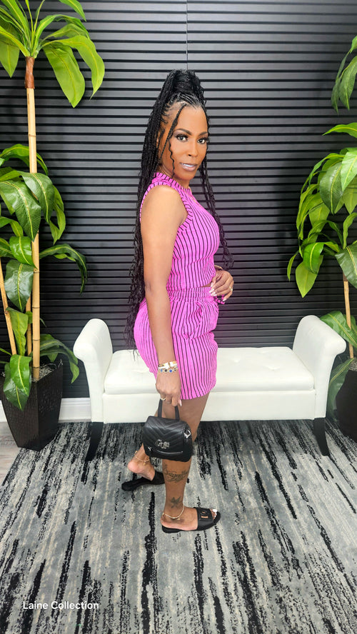 Don't Try Me Shorts Set (Pink) - Laine Collection