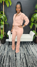 Lookin' Easy Pants Set(Nude Pink) - Laine Collection
