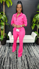Lookin' Easy Pants Set(Fuchsia) - Laine Collection