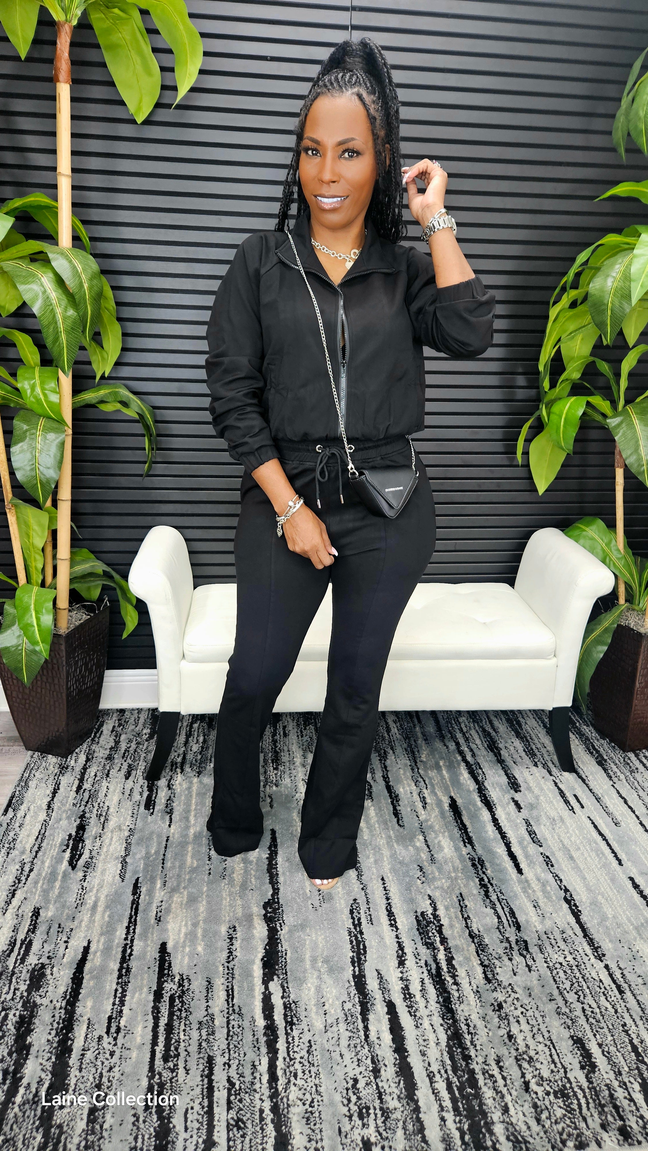 Lookin' Easy Pants Set(Black)