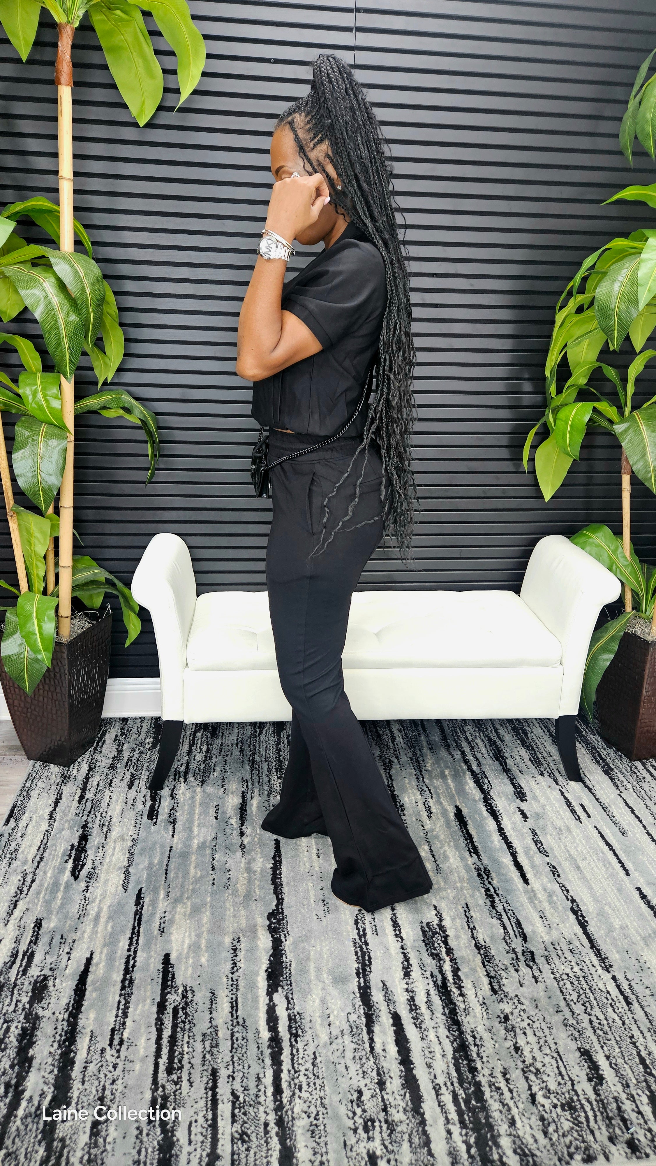 Comfort All Day Pants Set(Black)